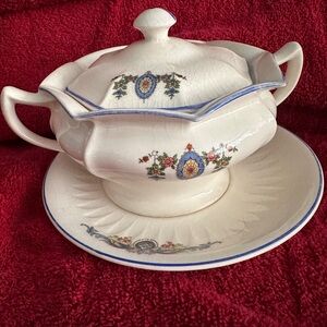 Altas Globe China -  VERY RARE- Large Sugar Bowl with Lid
